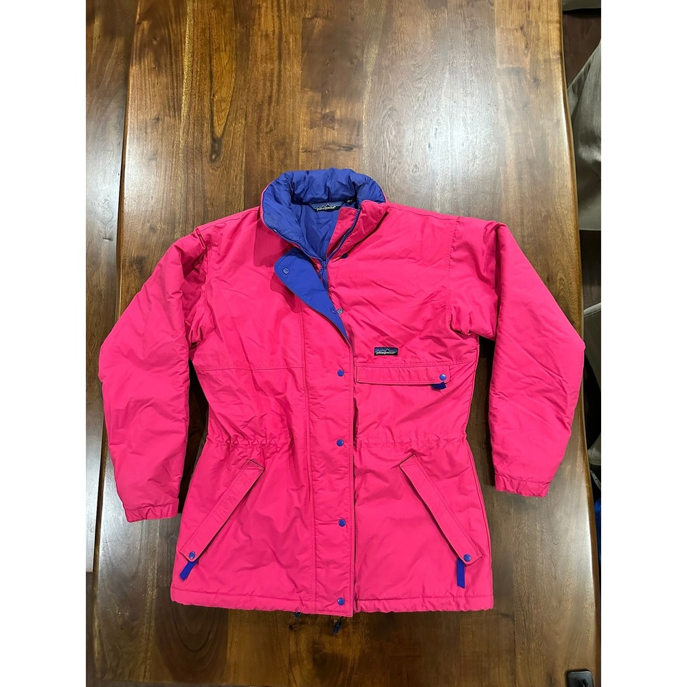 Vintage 90s Patagonia Womens Insulated Ski Parka Hot Pink Purple Size 14
